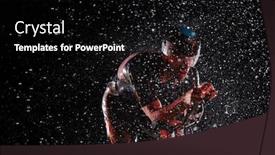  Presentation with triathlon - Beautiful presentation design featuring triathlon-athlete-riding-bike-fast backdrop and a black colored foreground