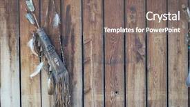  Presentation with tribal - PPT theme consisting of tribal background of the bow background and a gray colored foreground