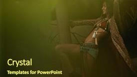  Presentation with tribal - Presentation theme consisting of tribal dresses style - beautiful young fashion woman stylish background and a tawny brown colored foreground