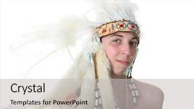  Presentation with indian tribal - Cool new presentation with tribal dresses style - portrait of a young woman backdrop and a light gray colored foreground