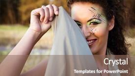  Presentation with spring - Beautiful PPT layouts featuring tribal dresses style - stylish woman enjoying a spring backdrop and a  colored foreground