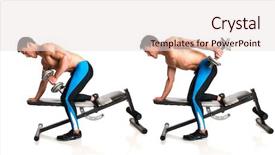  Presentation with audio recorder studio - PPT theme enhanced with comisioner - tricep dumbbell kickback studio composite background and a lemonade colored foreground