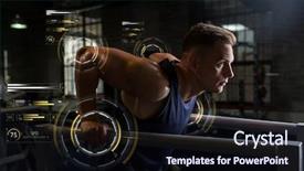  Presentation with bodybuilding - Audience pleasing presentation theme consisting of triceps dip exercise on parallel backdrop and a wine colored foreground