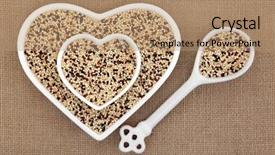  Presentation with porcelain - Cool new PPT layouts with tricolour quinoa grain super food backdrop and a coral colored foreground