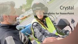  Presentation with motorbike - PPT layouts consisting of tried tested - motorbike try background and a  colored foreground