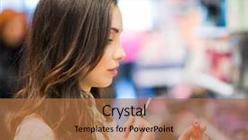  Presentation with beauty shop - Cool new PPT theme with tried tested - portrait of a woman trying backdrop and a red colored foreground