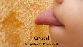  Presentation with honey - PPT layouts consisting of tried tested - young boy try to test background and a  colored foreground