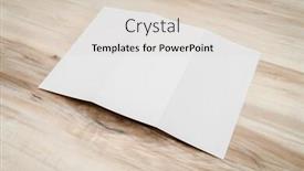  Presentation with wood texture - Audience pleasing PPT theme consisting of trifold-white-template-paper backdrop and a lemonade colored foreground