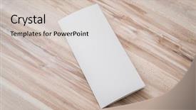  Presentation with wood texture - PPT layouts with pamplet - trifold white template paper background and a soft green colored foreground