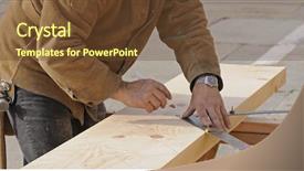  Presentation with measure and marking tools - Colorful presentation enhanced with trigger finger - carpenter marking out the steps backdrop and a tawny brown colored foreground