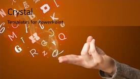  Presentation with abstract glowing teal shapes - Cool new presentation with trigger finger - glowing letters coming backdrop and a  colored foreground