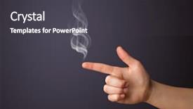  Presentation with smoke sensor - Beautiful presentation featuring trigger finger - gun shaped woman hand backdrop and a  colored foreground