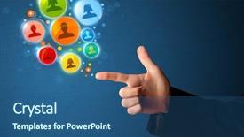  Presentation with social media - Amazing theme having trigger finger - social media icons coming backdrop and a  colored foreground