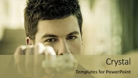  Presentation with charging gun man hands charging - Slides consisting of trigger finger - young man aiming at viewer background and a yellow colored foreground