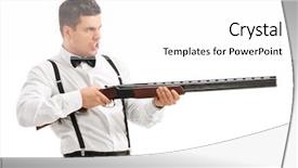  Presentation with one young man exercising handball - Colorful slide set enhanced with trigger point - angry young man shooting backdrop and a white colored foreground