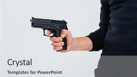  Presentation with black man - Theme featuring trigger point - closeup of man in black background and a white colored foreground