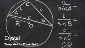  Presentation with law - Audience pleasing presentation theme consisting of trigonometry identity - law of sines backdrop and a dark gray colored foreground