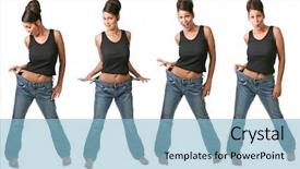  Presentation with trim - Colorful slides enhanced with trim size - multiple views of a dieting backdrop and a light blue colored foreground