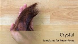  Presentation with hairdressing salon - Beautiful theme featuring trimmed cut off reddish backdrop and a coral colored foreground