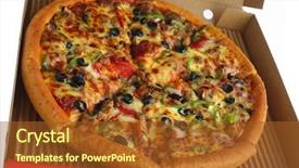  Presentation with pizza delivery - Theme with trimmings in a delivery background and a tawny brown colored foreground