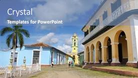  Presentation with world heritage sites - Slides consisting of trinidad-cuba-oct-25th-view background and a teal colored foreground