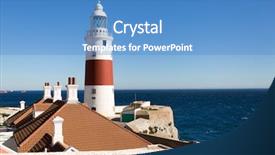  Presentation with gibraltar - PPT layouts consisting of trinity lighthouse europa point background and a teal colored foreground
