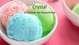  Presentation with ice cream - Audience pleasing slide deck consisting of trio of tasty ice cream backdrop and a lemonade colored foreground