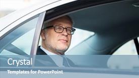  Presentation with car business - Audience pleasing theme consisting of trip and people concept - senior backdrop and a teal colored foreground