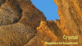  Presentation with blue and orange - Slide deck featuring trip fall protection - orange seaside rocks background and a  colored foreground