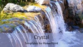  Presentation with fall protection - Cool new PPT theme with trip fall protection - waterfall in the park backdrop and a light blue colored foreground
