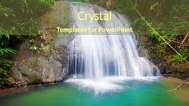  Presentation with fall waterfall - PPT layouts consisting of trip fall protection - waterfall of island of siquijor background and a tawny brown colored foreground