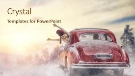  Presentation with winter family - Beautiful theme featuring trip parent child and vintage backdrop and a cream colored foreground