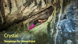  Presentation with cave - Theme with trip to mountain summer day background and a  colored foreground