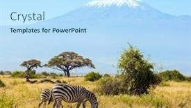  Presentation with kenya - Slide set with trip-to-the-horn background and a sky blue colored foreground