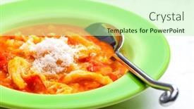  Presentation with tomato - Slide deck enhanced with tripe-and-tomato-soup background and a mint green colored foreground
