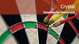  Presentation with meteor hit - Colorful presentation theme enhanced with triple hit point in darts backdrop and a  colored foreground