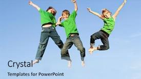  Presentation with attention - Audience pleasing presentation consisting of triple saut - attention second and third boy backdrop and a light blue colored foreground