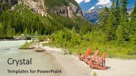  Presentation with picnic - Cool new PPT theme with  backdrop and a  colored foreground.