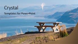  Presentation with mountain view - Cool new slides with triple saut - picnic table over a fantastic backdrop and a light blue colored foreground