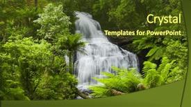  Presentation with australia - Slide set having triple saut - waterfall in victoria australia background and a tawny brown colored foreground