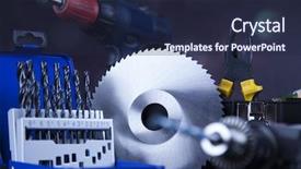  Presentation with tools - Slide set with triplet - still life with constructor tools background and a  colored foreground