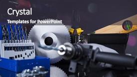  Presentation with tools - Presentation featuring triplet - still life with constructor tools background and a  colored foreground