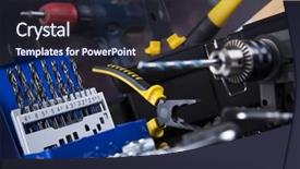  Presentation with detox green smoothies still life - PPT theme consisting of triplet - still life with constructor tools background and a  colored foreground