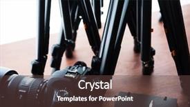  Presentation with ready - Presentation consisting of tripods and digital camera dslr background and a tawny brown colored foreground