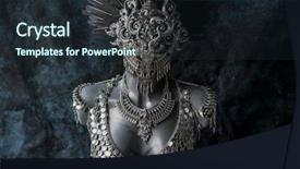  Presentation with gothic - Beautiful PPT theme featuring trippy - steampunk handmade piece silver jewelry backdrop and a wine colored foreground