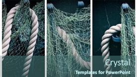  Presentation with fishing net - Slide deck enhanced with triptych-of-fishing-net background and a ocean colored foreground