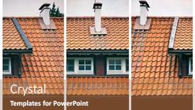  Presentation with traditional - Colorful presentation design enhanced with triptych-of-traditional-red-tiled backdrop and a red colored foreground