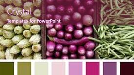  Presentation with bitter - Presentation design consisting of triptych-of-vegetables-bitter-gourds background and a violet colored foreground