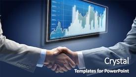  Presentation with black wedding holding hands - Beautiful slide set featuring trist business people - handshake - hand holding backdrop and a ocean colored foreground