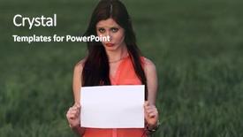  Presentation with beautiful scenery of kuala lumpur - Presentation consisting of trist people - young brunette beautiful - pessimistic background and a tawny brown colored foreground